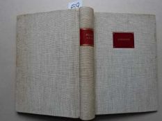 Einbände.- Kochbuch (Deckeltitel). Um 1930. 4°. Grober Leinenband über Holzdeckeln mit goldgepr.