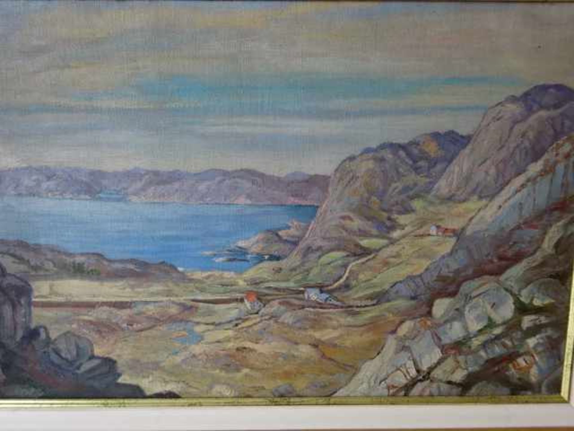 Assheim, Wilhelm (Salmünster 1913 - 1999). Fjord in Norwegen. Öl auf Leinwand, 1942. Unten links - Bild 2 aus 2