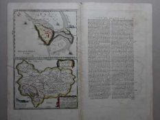 Helgoland.- Helgelandia Ao 1649 / Helgeladt in annis Christi 800, 1300 & 1649. Altgrenzkolor.