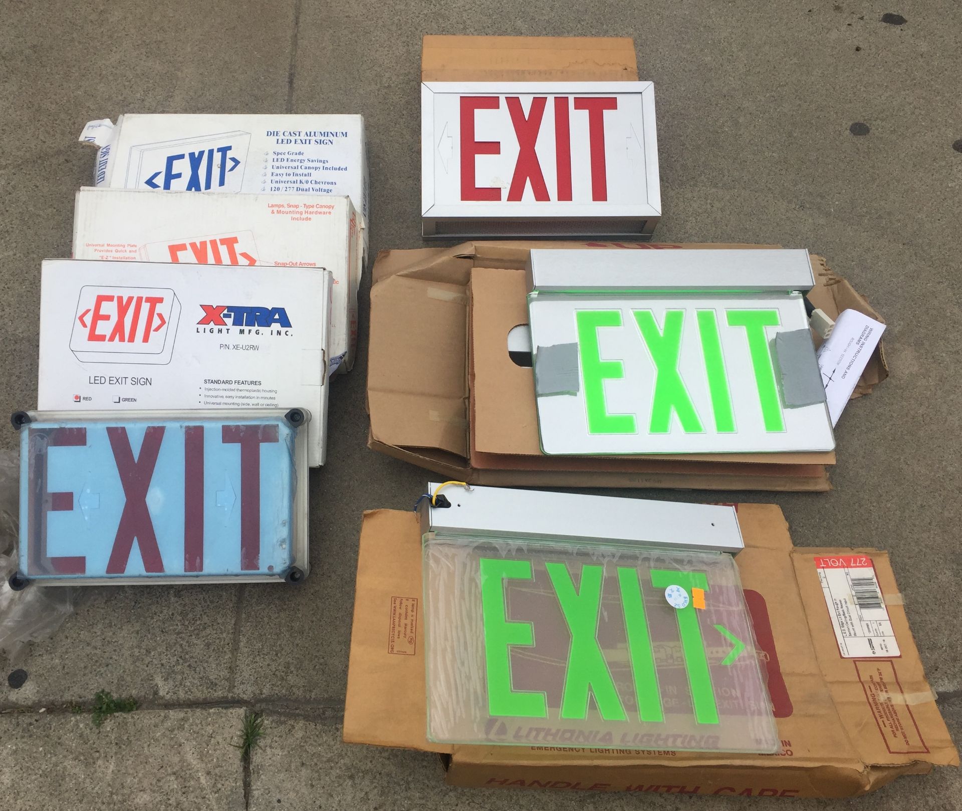 LOT OF EXIT LIGHTED COMMERCIAL SIGHNS - Image 2 of 2