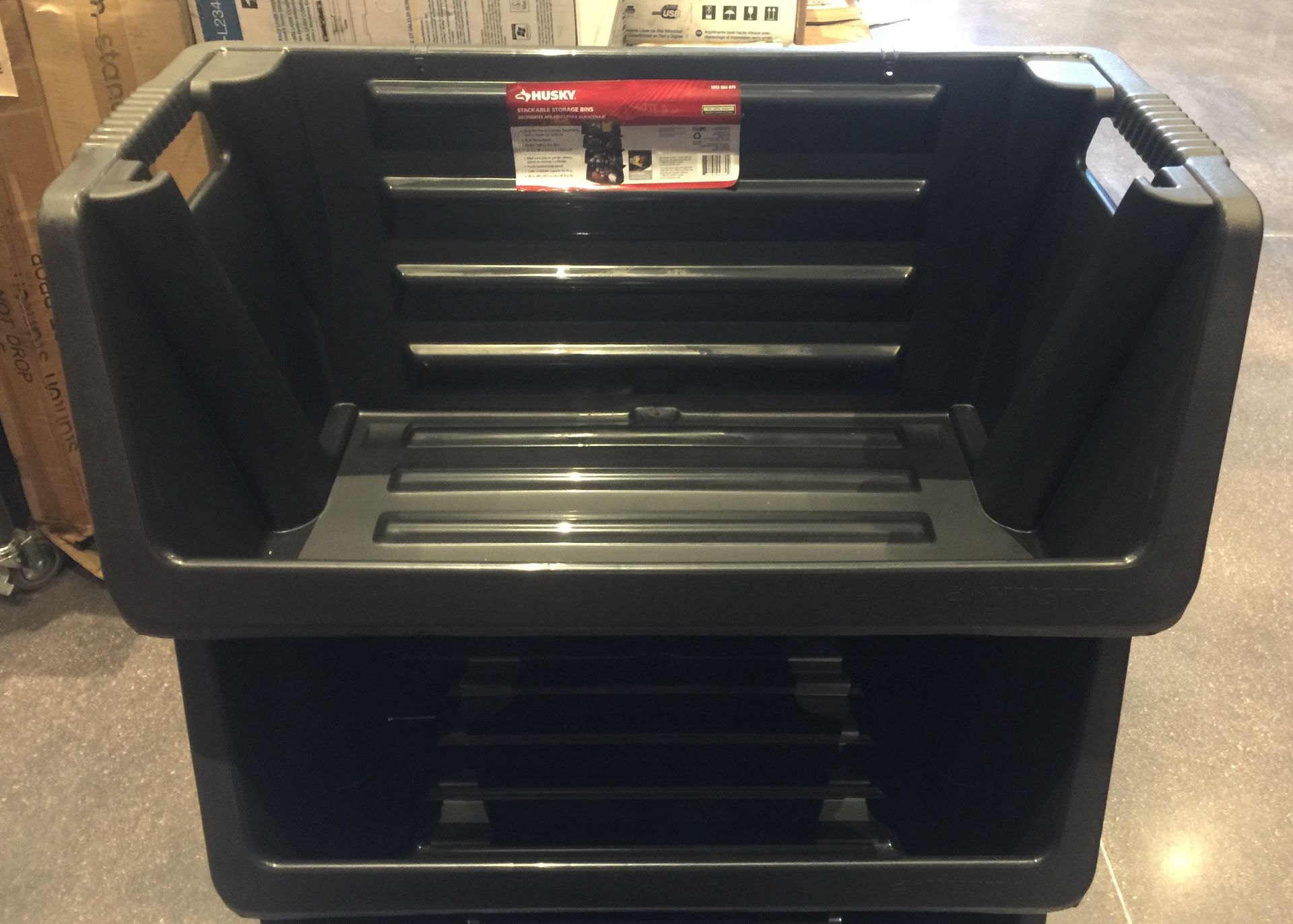 6 x HUSKY STACKABLE BINS NEW - Image 3 of 3