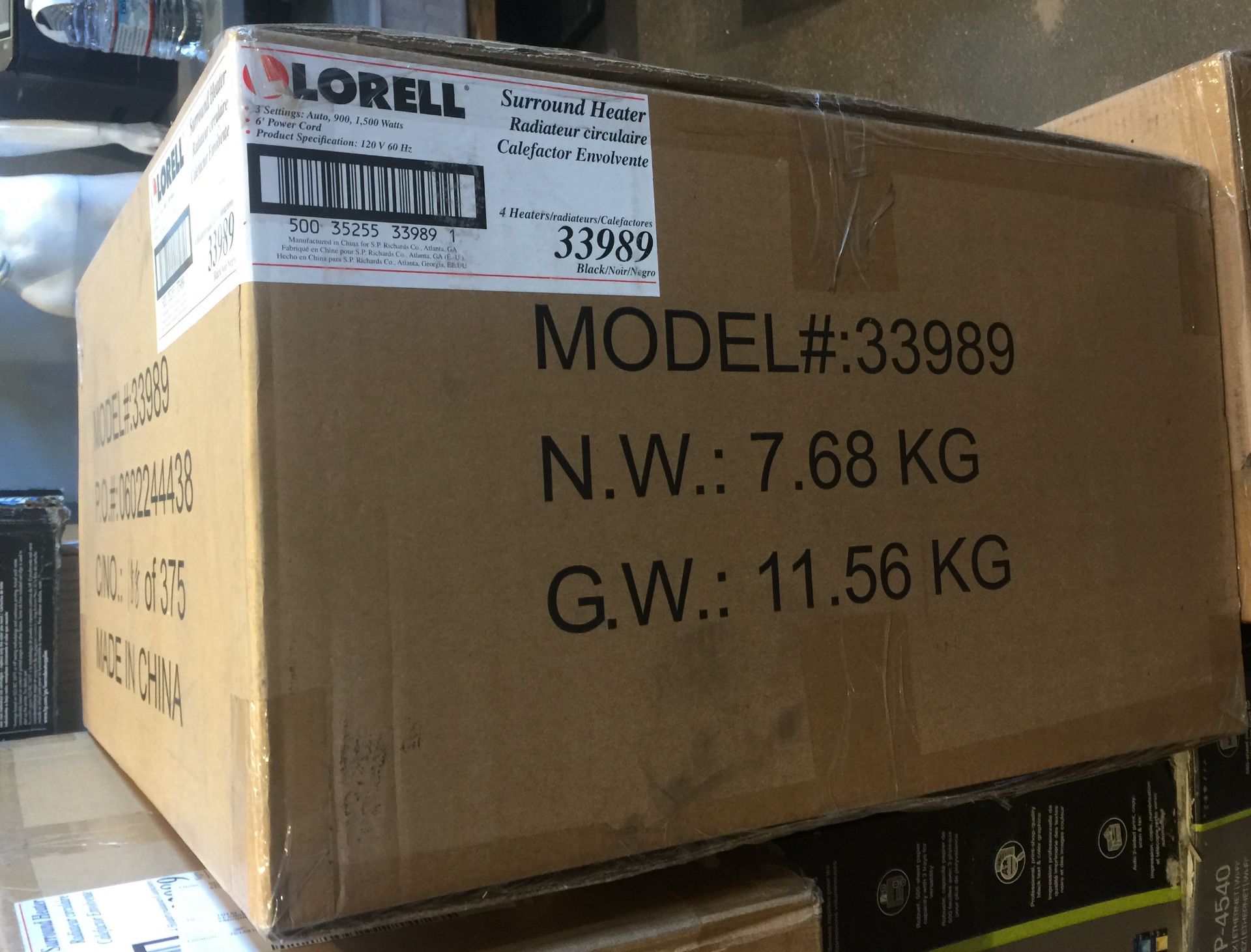 NEW Lorell Surround Heater 33989 Ceramic - 1500 W - 3 x Heat Settings - Black - Bild 4 aus 4