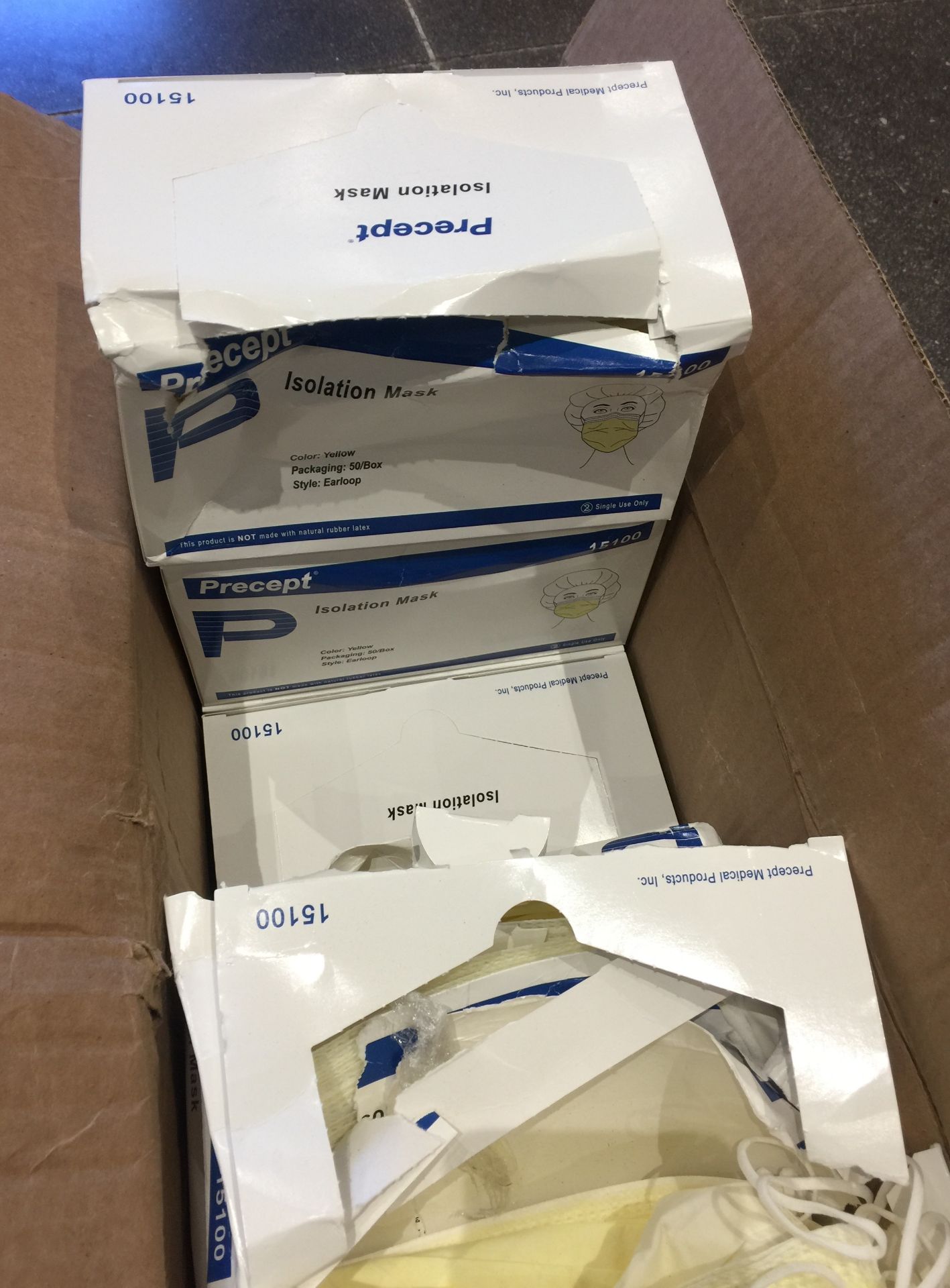 8 BOXES PRECEPT ISSOLOATION MASKS - Image 2 of 2