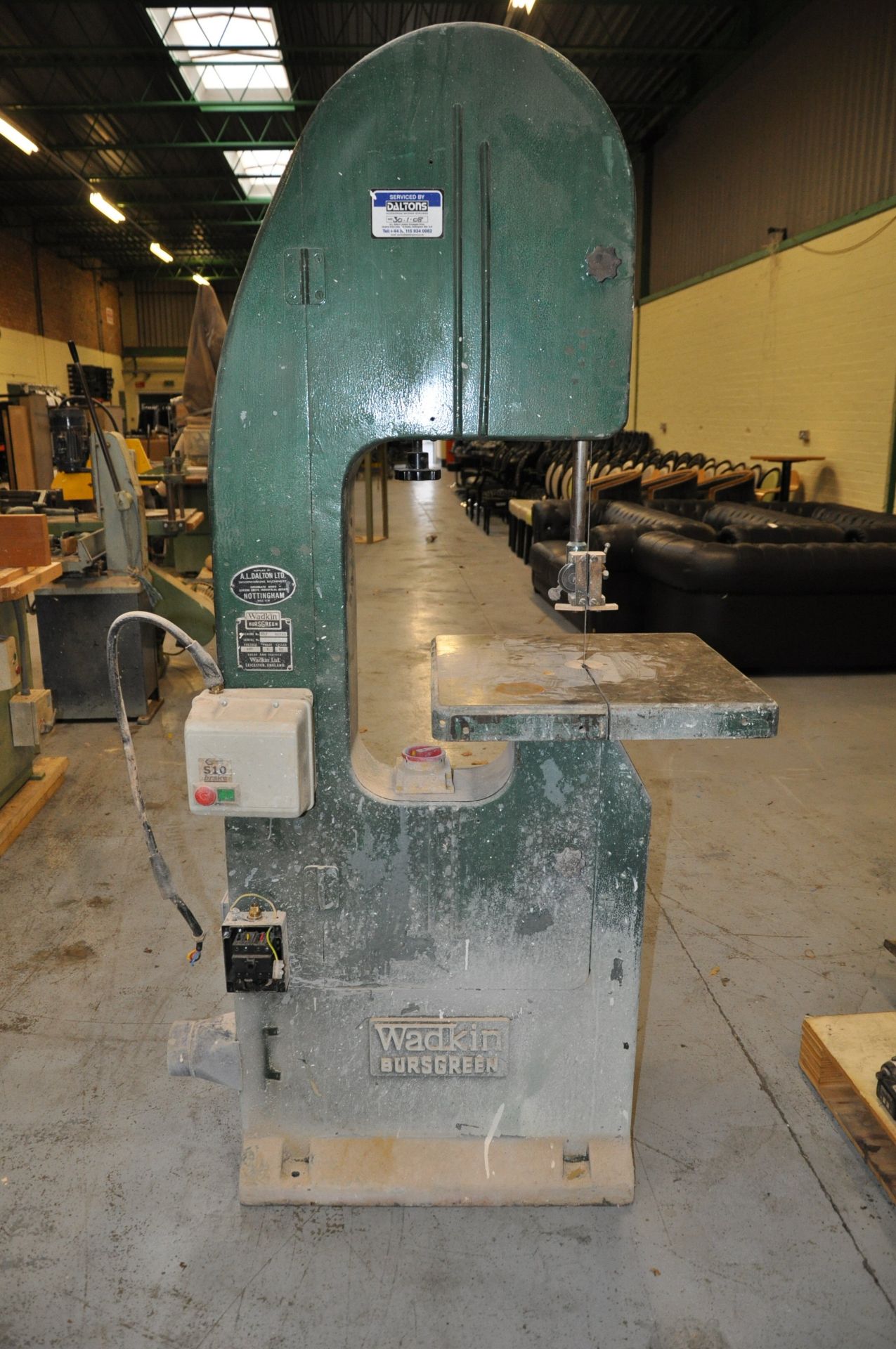 Wadkin 400v 3-phase vertical bandsaw,