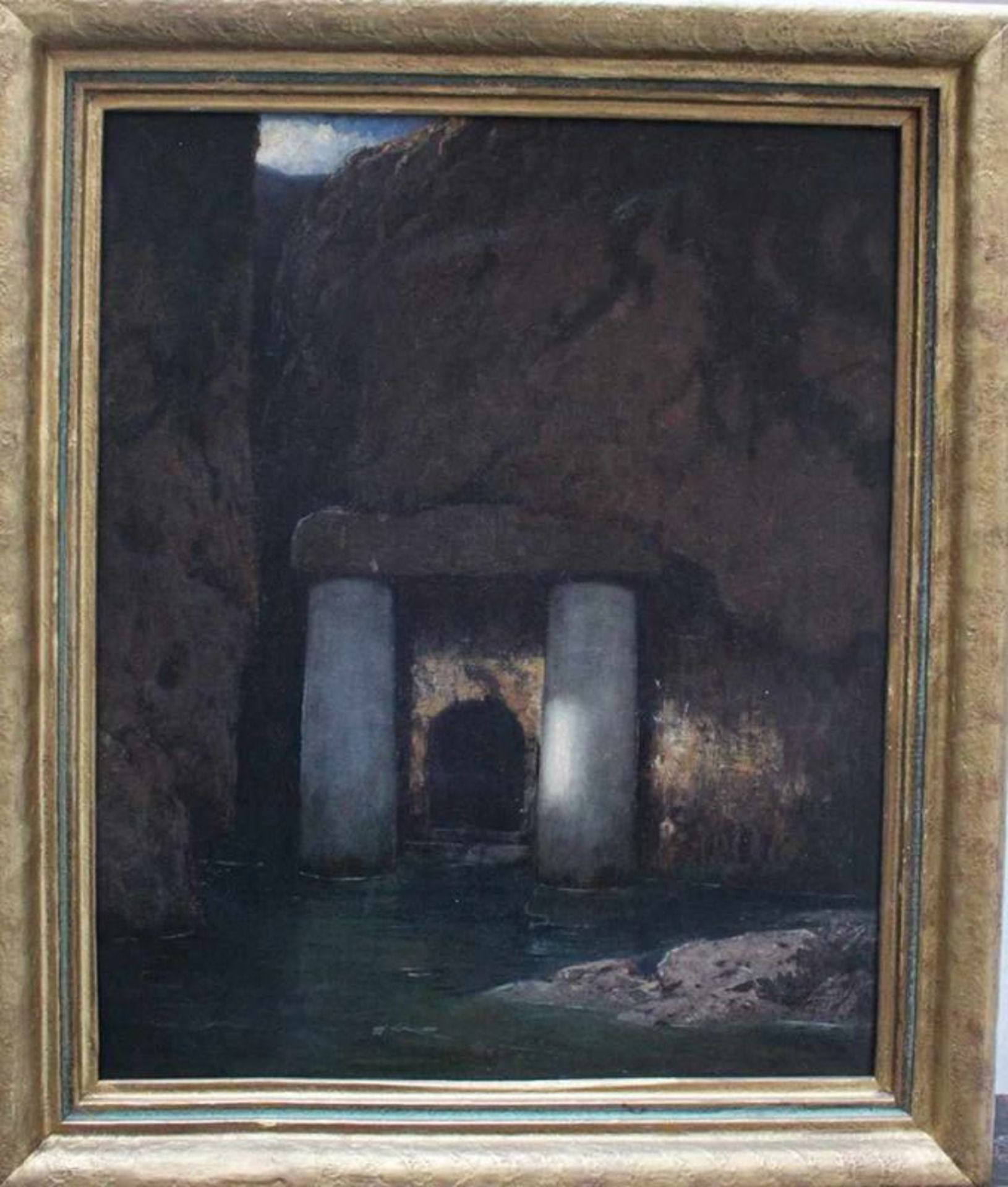 Arnold Böcklin (1827–1901)-circle Arnold Böcklin (1827–1901)-circle, Isle of the Dead (version); oil