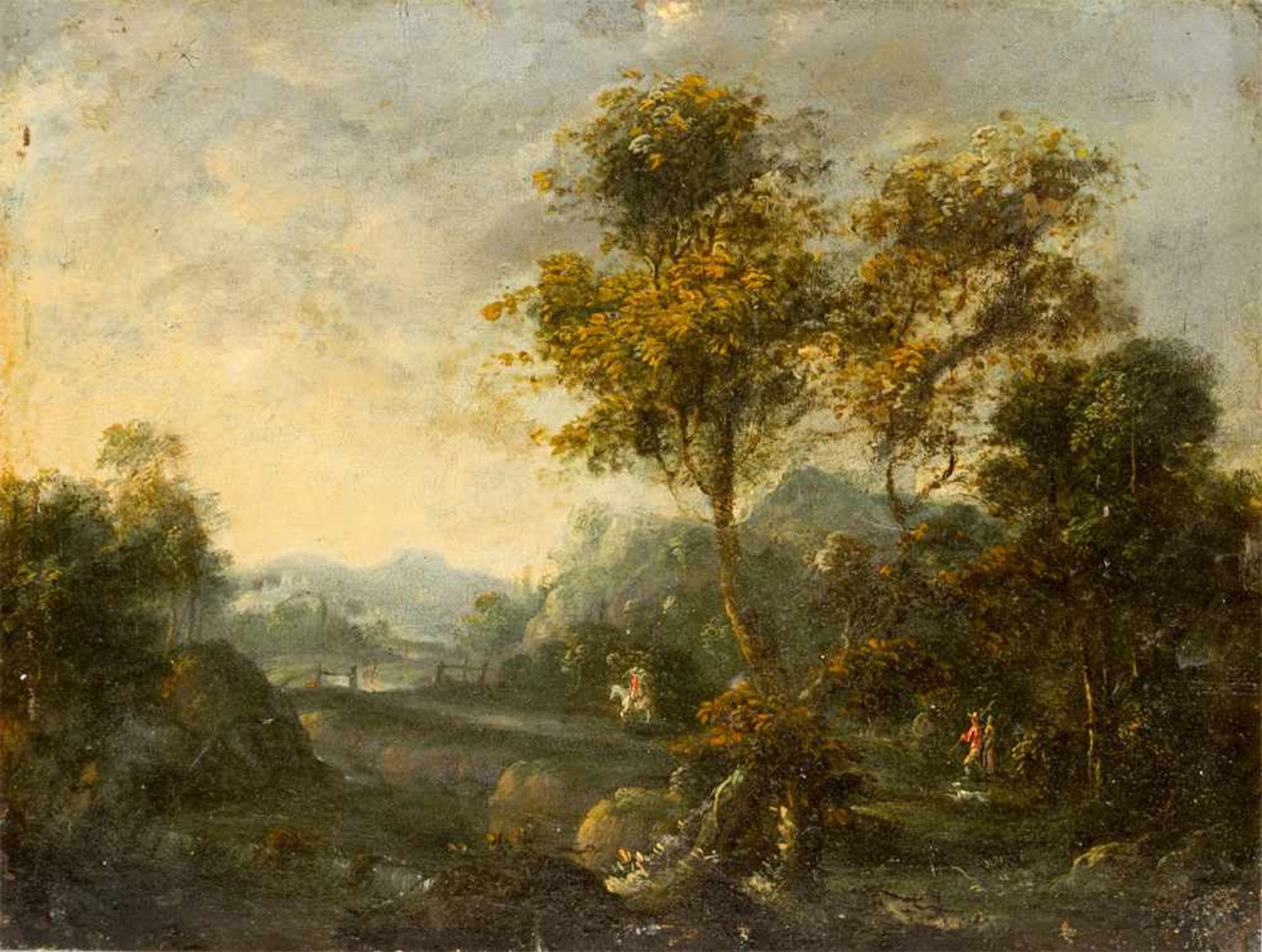 Alexander Keirincx (1600-1652)-attributed, Landscape with a walking couple and an elegant horse - Bild 2 aus 3