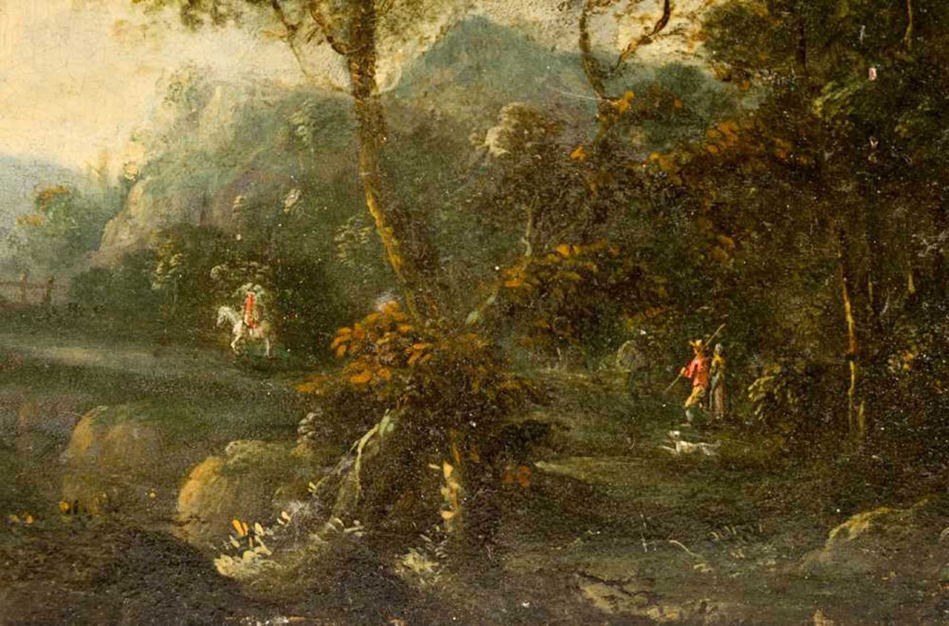 Alexander Keirincx (1600-1652)-attributed, Landscape with a walking couple and an elegant horse - Bild 3 aus 3