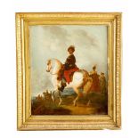 Francesco Giuseppe Casanova (1727-1803), Elegant horse riders in landscape; oil on canvas, in a