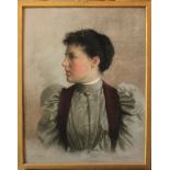 Austrian artist late 19th Century, Possible portrait of Hermine Wittgenstein (1874-1950), pastell on