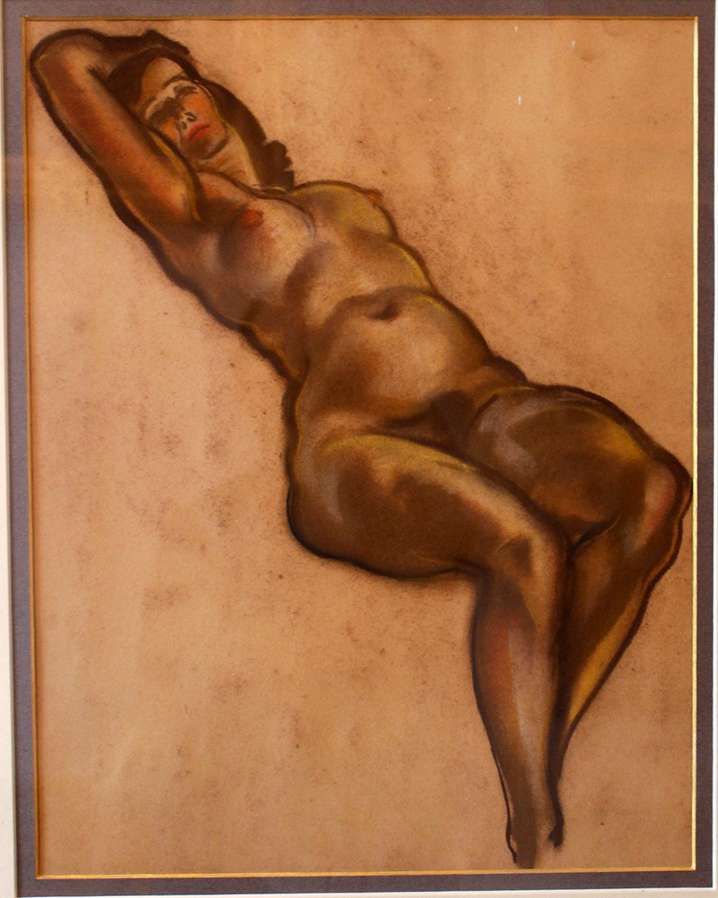 Czech artist around 1930, Female nude study; pastell on paper, framed by Smolka, Vienna; under - Image 2 of 3