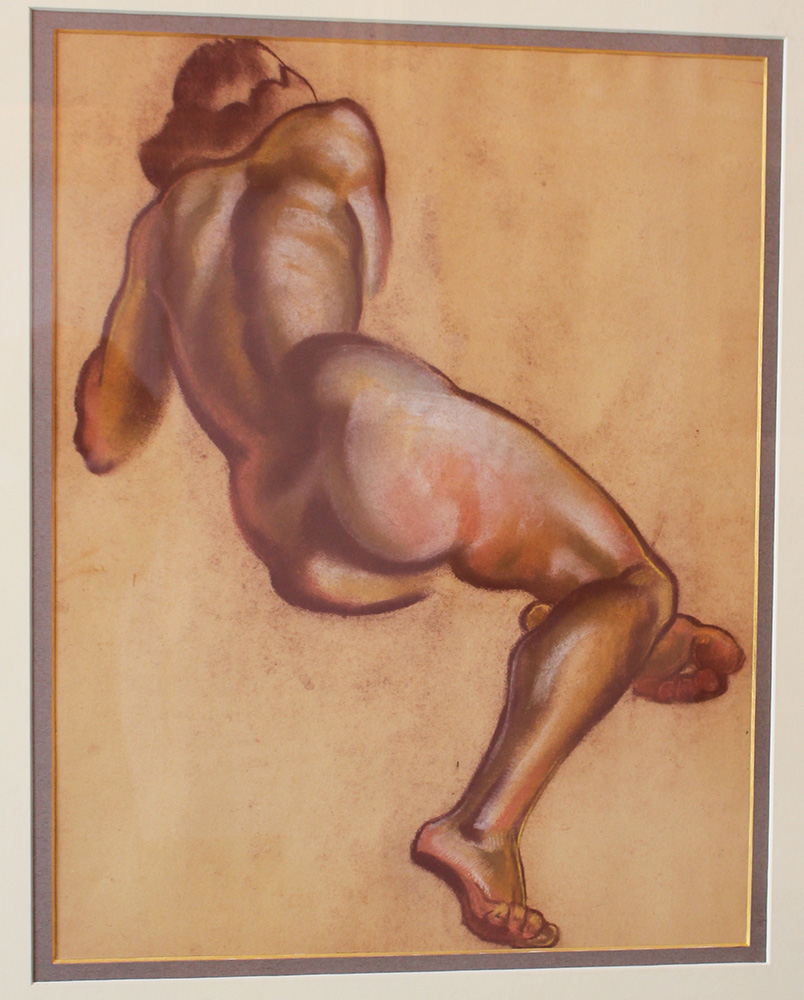 Czech artist around 1930, Female nude study; pastell on paper, framed by Smolka, Vienna; under - Image 2 of 3