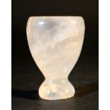 Rock crystal goblet on short foot; possible Bactrian 3rd-2nd Century b.C.height 7cm