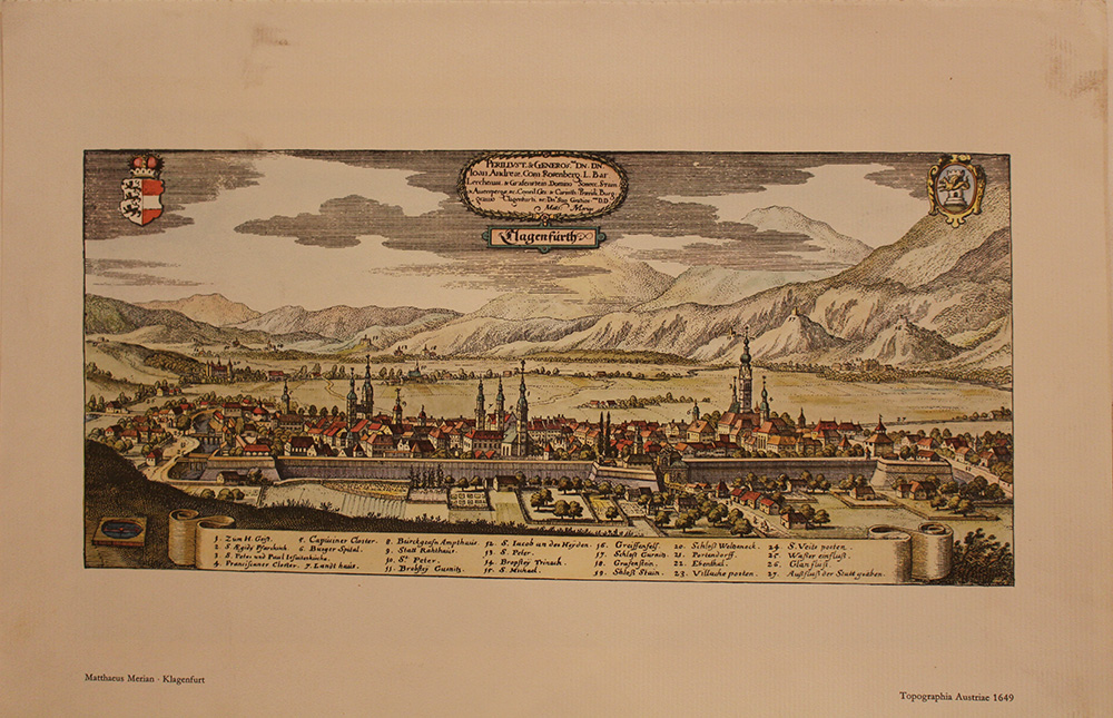 A lot of 3 colour prints on paper showing Vienna, Krems and Klagenfurt; partly discribted and with a - Image 3 of 3