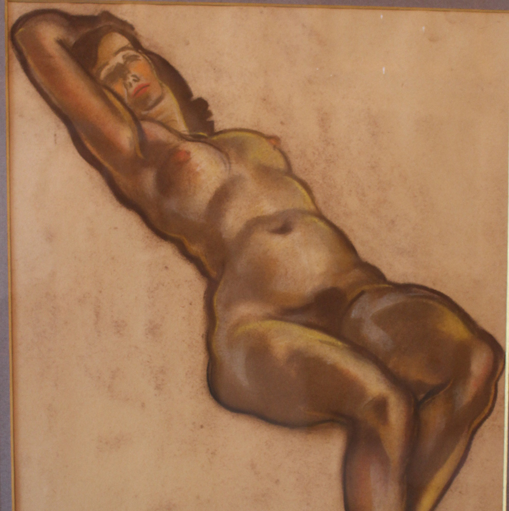 Czech artist around 1930, Female nude study; pastell on paper, framed by Smolka, Vienna; under - Image 3 of 3