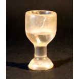 Rock crystal goblet on long foot; possible Batrian 3rd-2nd Century b.C.9,5cm height