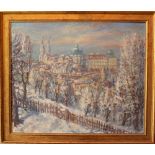 Artist 20th Century, View of Klosterneuburg in winter; oil on canvas, signed bottom left Wilfing,
