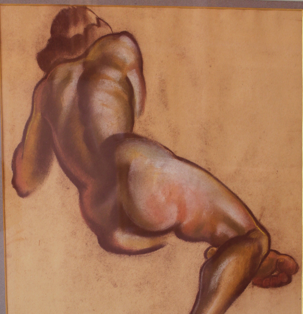 Czech artist around 1930, Female nude study; pastell on paper, framed by Smolka, Vienna; under - Image 3 of 3