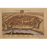 A lot of 3 colour prints on paper showing Vienna, Krems and Klagenfurt; partly discribted and with a
