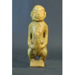 Chinese erotic male sculpture, yellow/brown jade. height 25cm, length 8cm