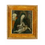 Italian Artist 15th/16th Century, Madonna with sleeping child and Saint Joseph; oil on wooden panel,