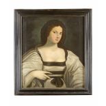 Jacopo Palma il Vecchio (1480-1828)-follower, Portrait of a lady; oil on canvas, framed. 61x53cm