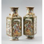 PAIR OF XIX CENTURY CANTON VASES