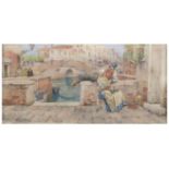 GIUSEPPE VIZZOTTO ALBERT Watercolor 1899 cm 17 x 35