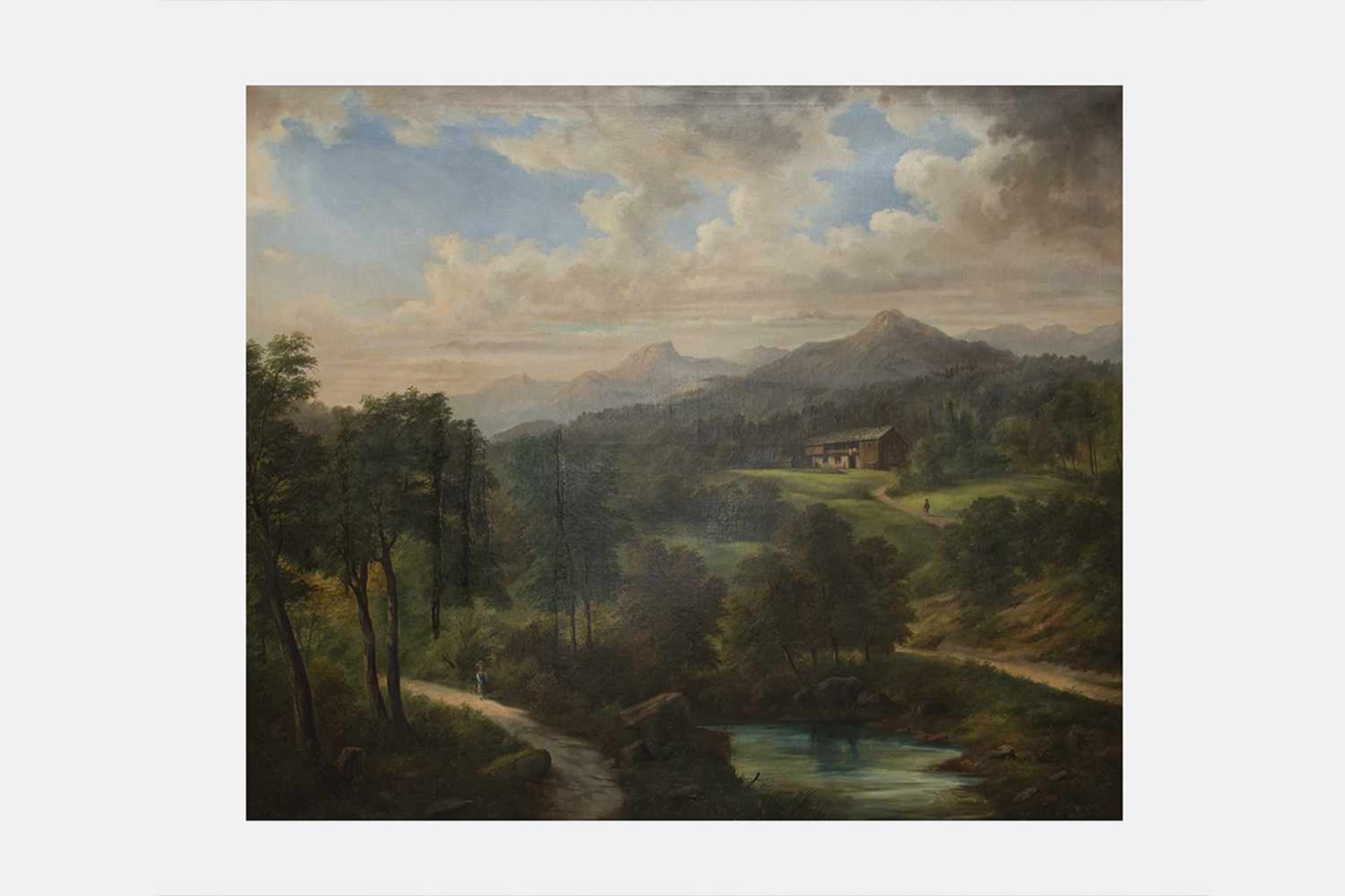 Julius Abbiati (Landschaftsmaler in Wien um 1840) Landschaft, signiert und datiert 1875, Öl auf