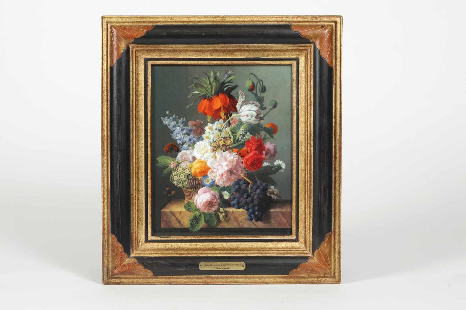 Jan Frans van Deal (Anvers/Belgien 1764-1840) Porzellan-Stilleben, Fleurs et Fruits,