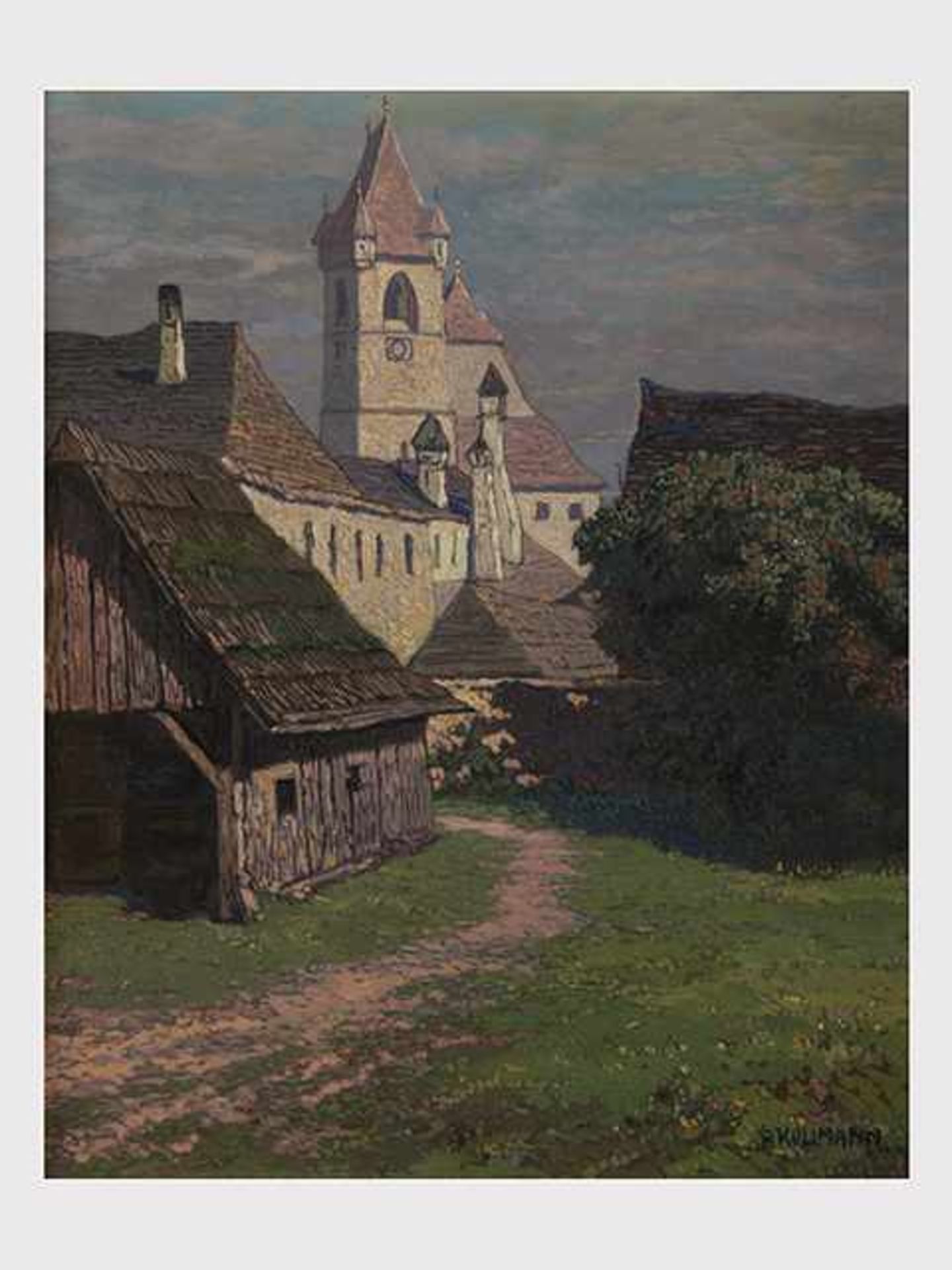 Albert Kollmann (Wien 1878-1962 Eisenstadt), Alt Eisenstadt, signiert A. Kollmann, Öl auf Malplatte,