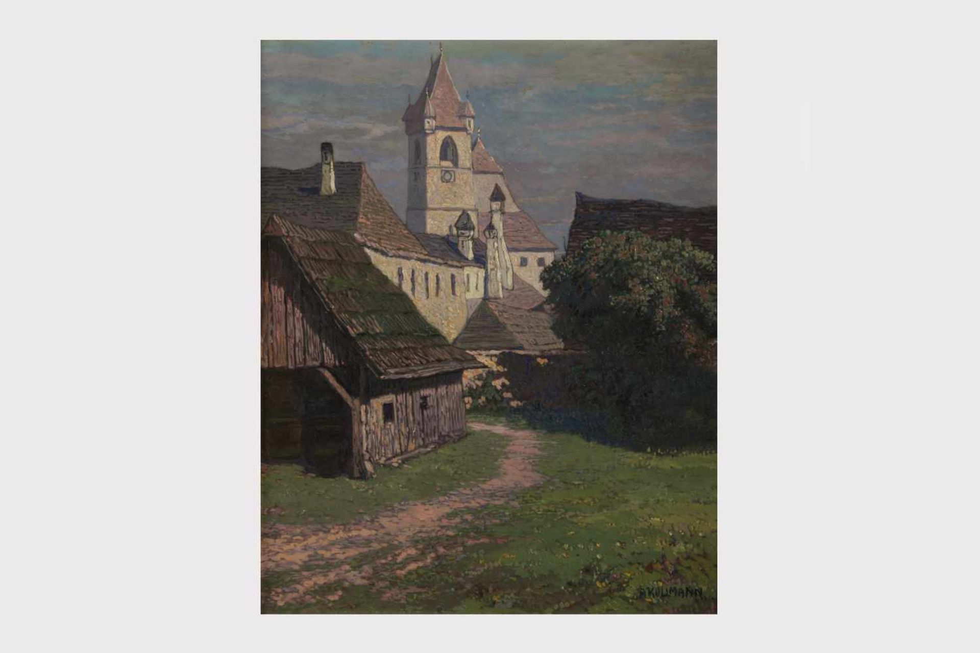 Albert Kollmann (Wien 1878-1962 Eisenstadt), Alt Eisenstadt, signiert A. Kollmann, Öl auf Malplatte,