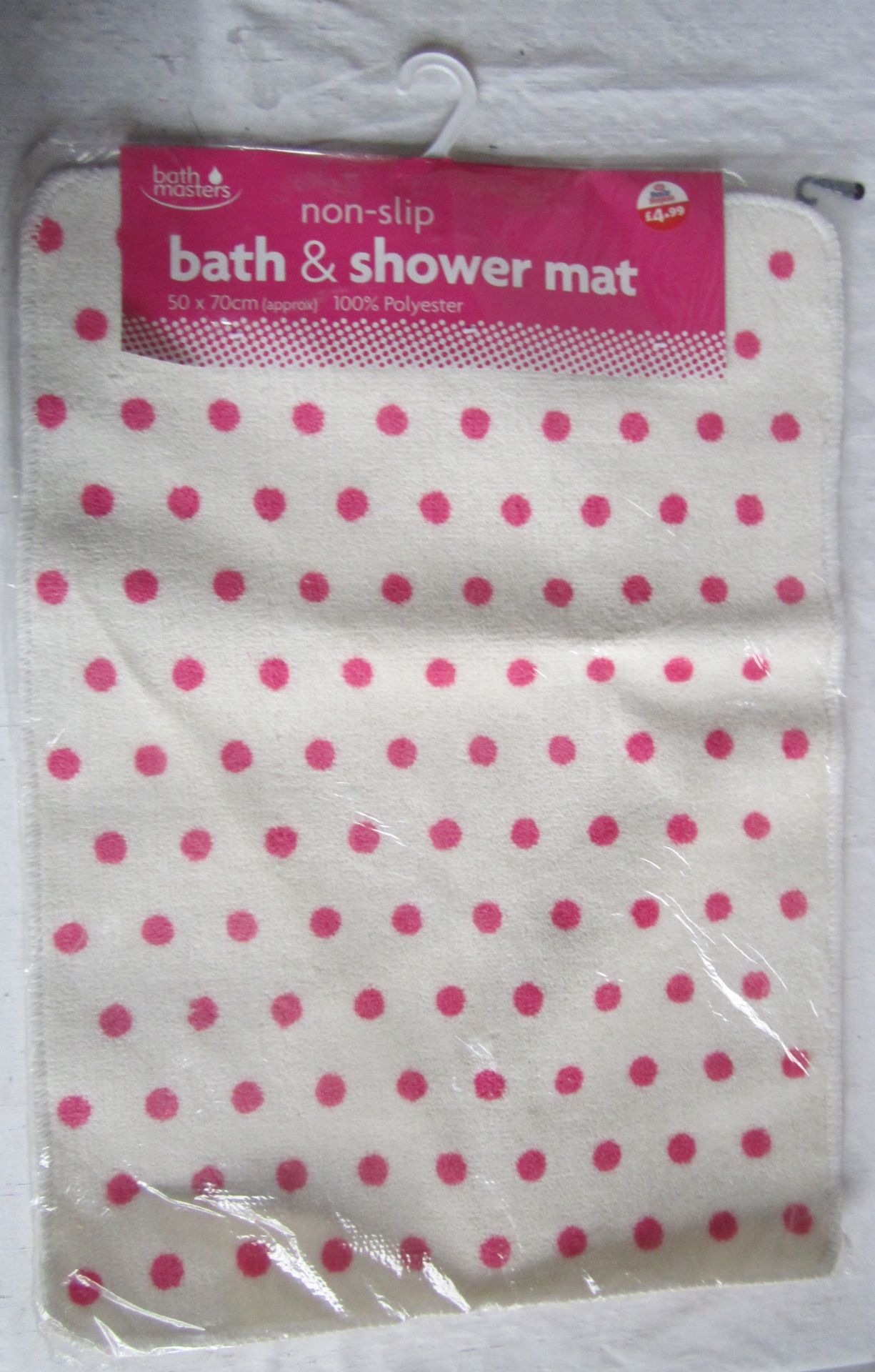 6 x BathMaster None-slip Bath Mats 100% Polyester (Delivery Available) 50x70cm