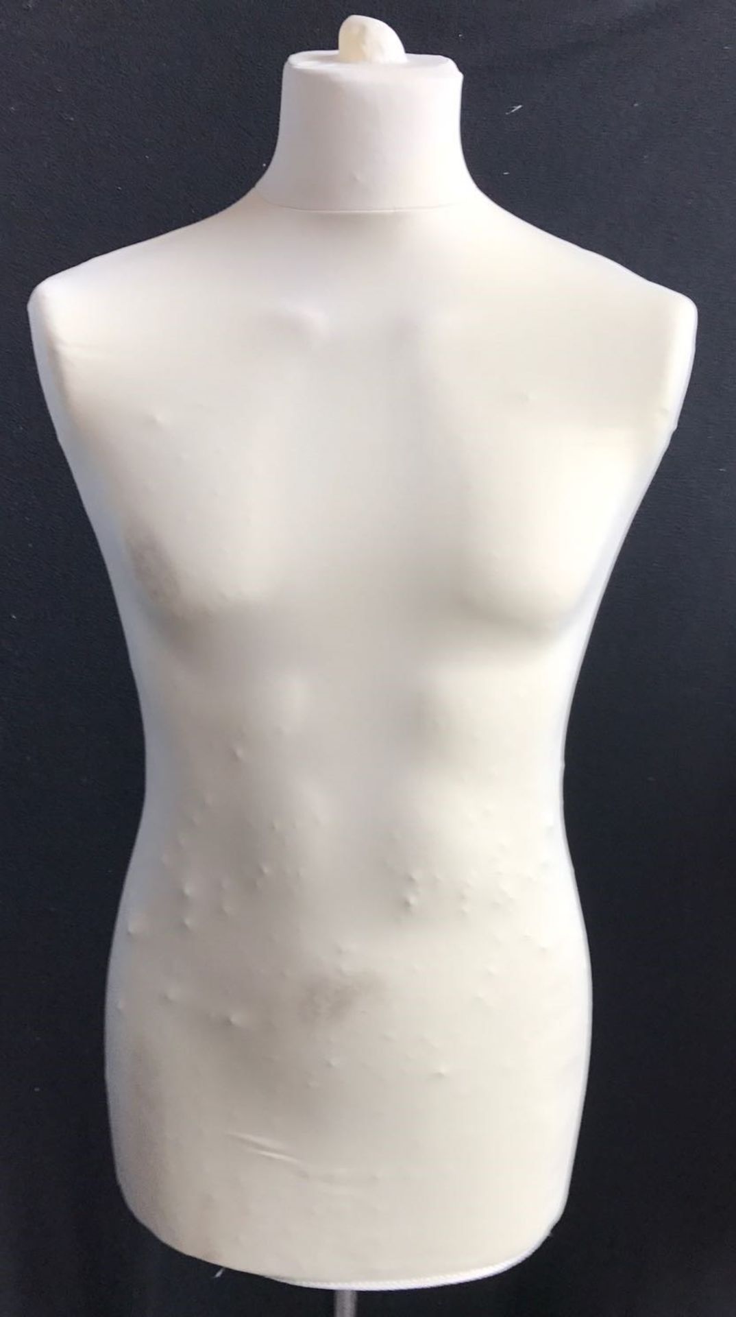 Furniture - White Mannequin Body With Metal Stand, 29x16''