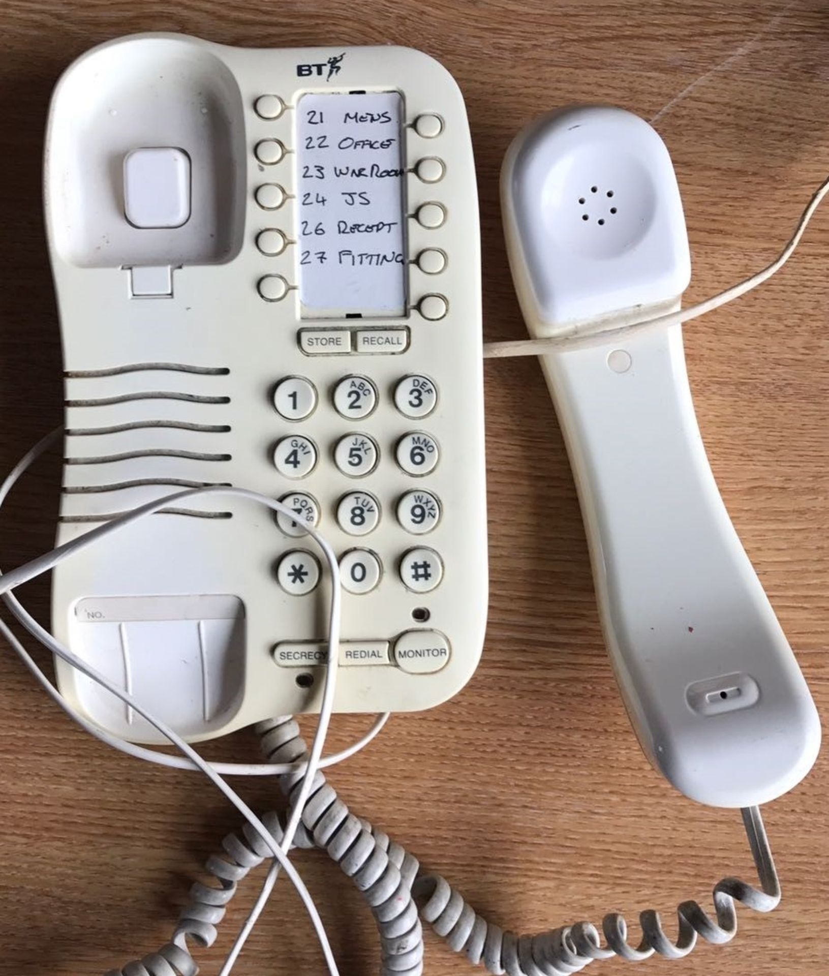 Furniture - BT Office Landline Phone, Pale Yellow, 8.5''x5''