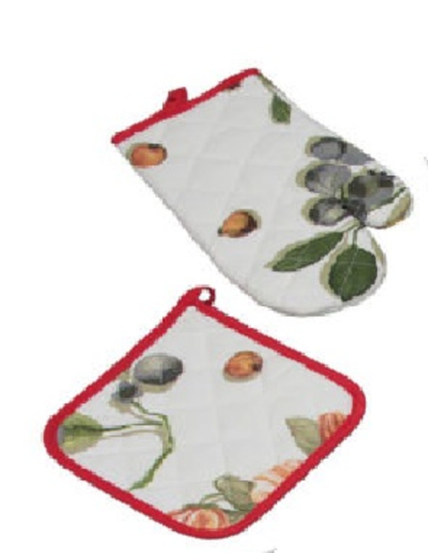20 x Miss Daisys Cherry Oven Glove And Pot Holder Set (Delivery Available)27x17cm