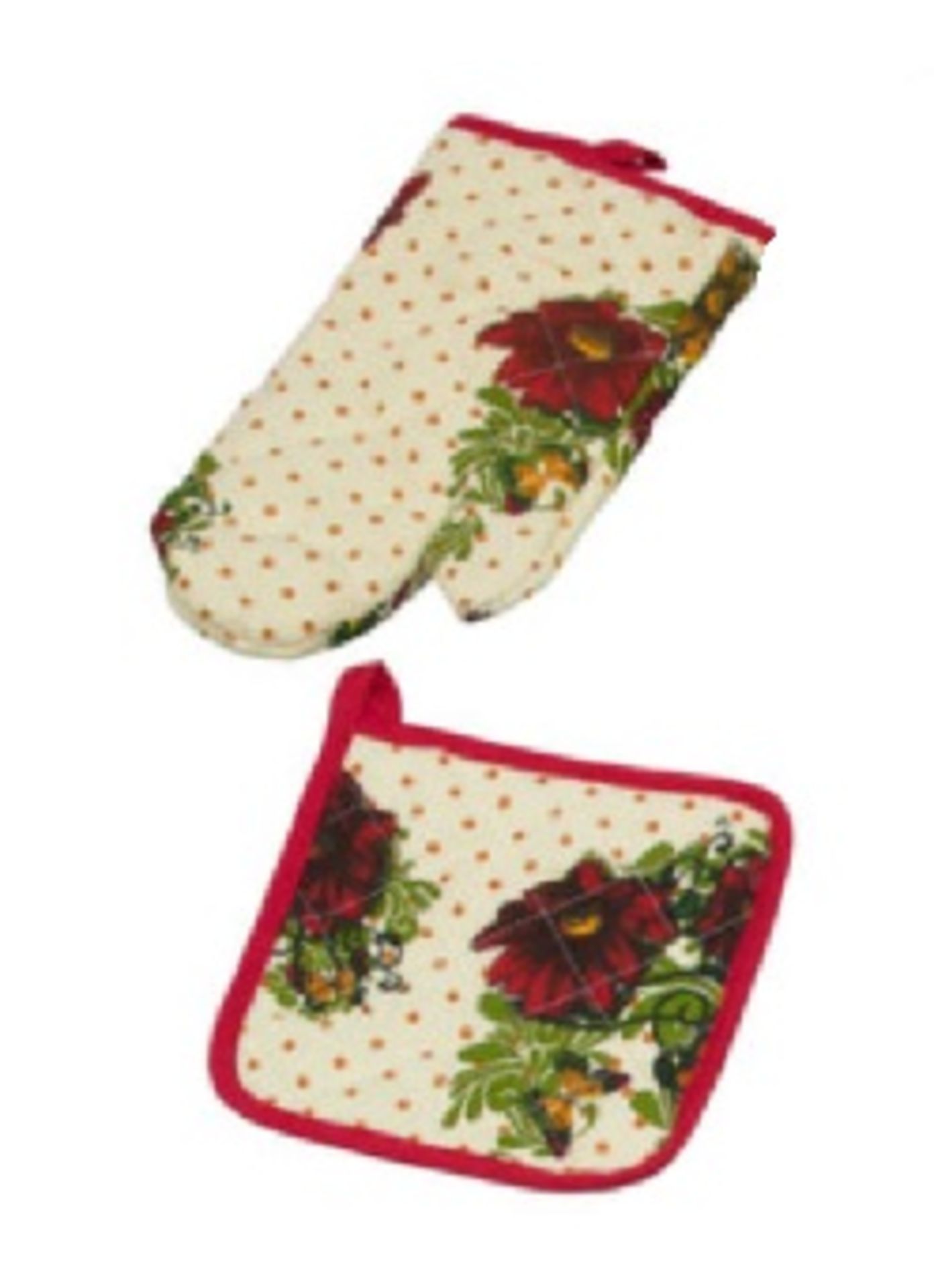 20 x Miss Daisys Yellow Flower Oven Glove And Pot Holder Set (Delivery Available)27x17cm