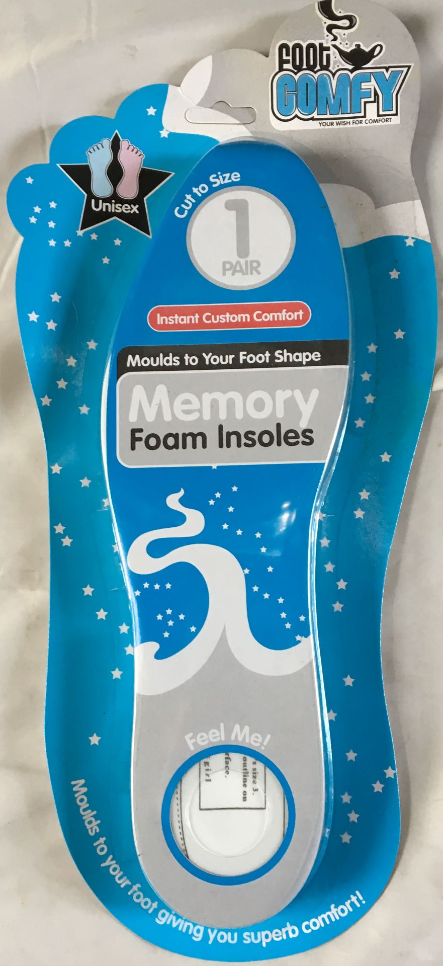 28 x Footsure Memory Foam Insoles, Cut To Size, White (Delivery Available)