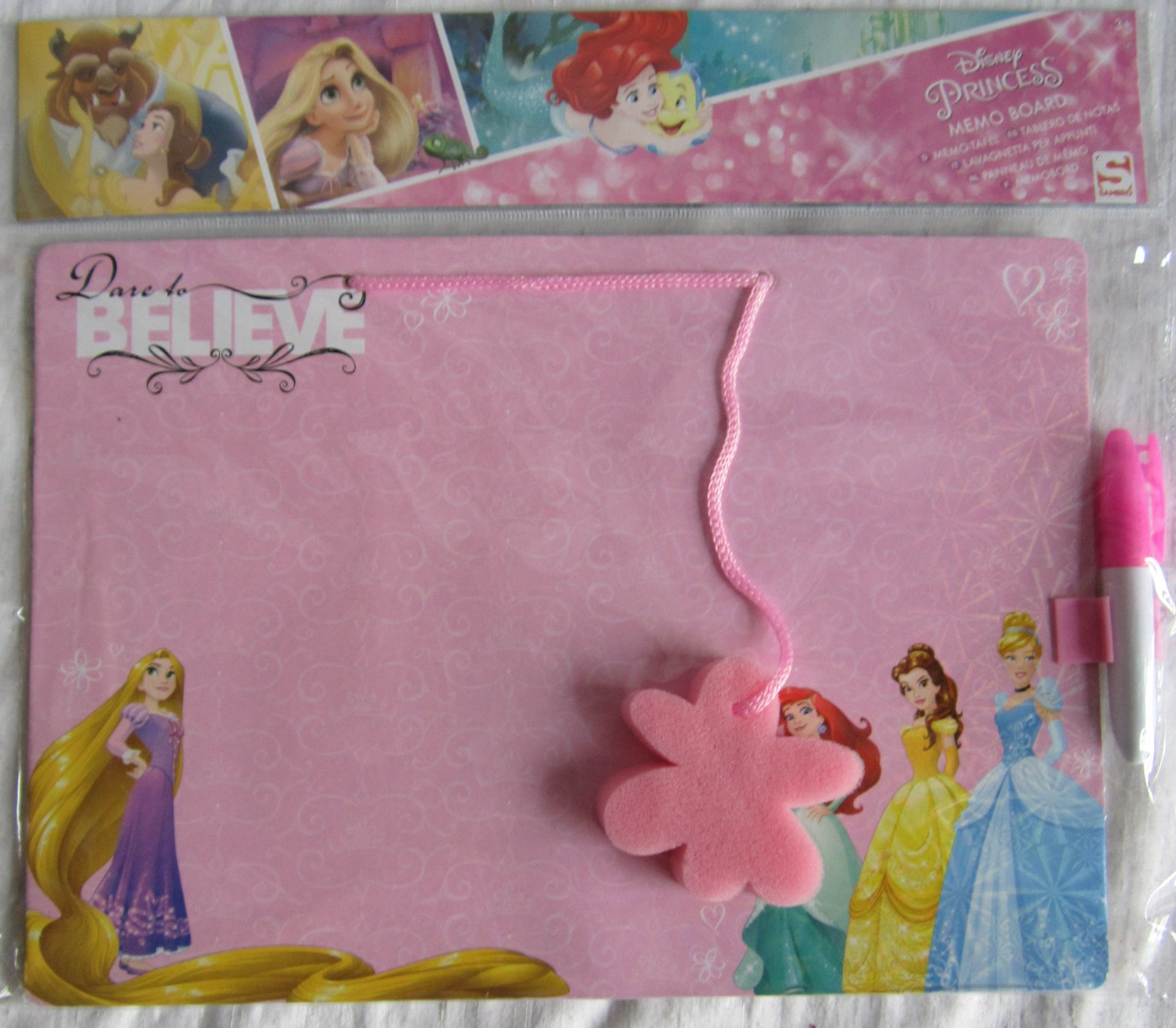 48 x Disney Princess Memo Board Pink (Delivery Available) 11x8''