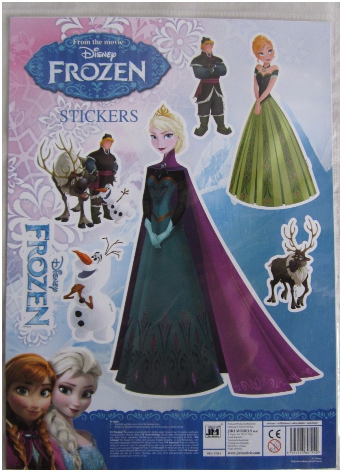 47 x Disney Frozen Stickers, All Characters, Assorted Colours (Delivery Available)
