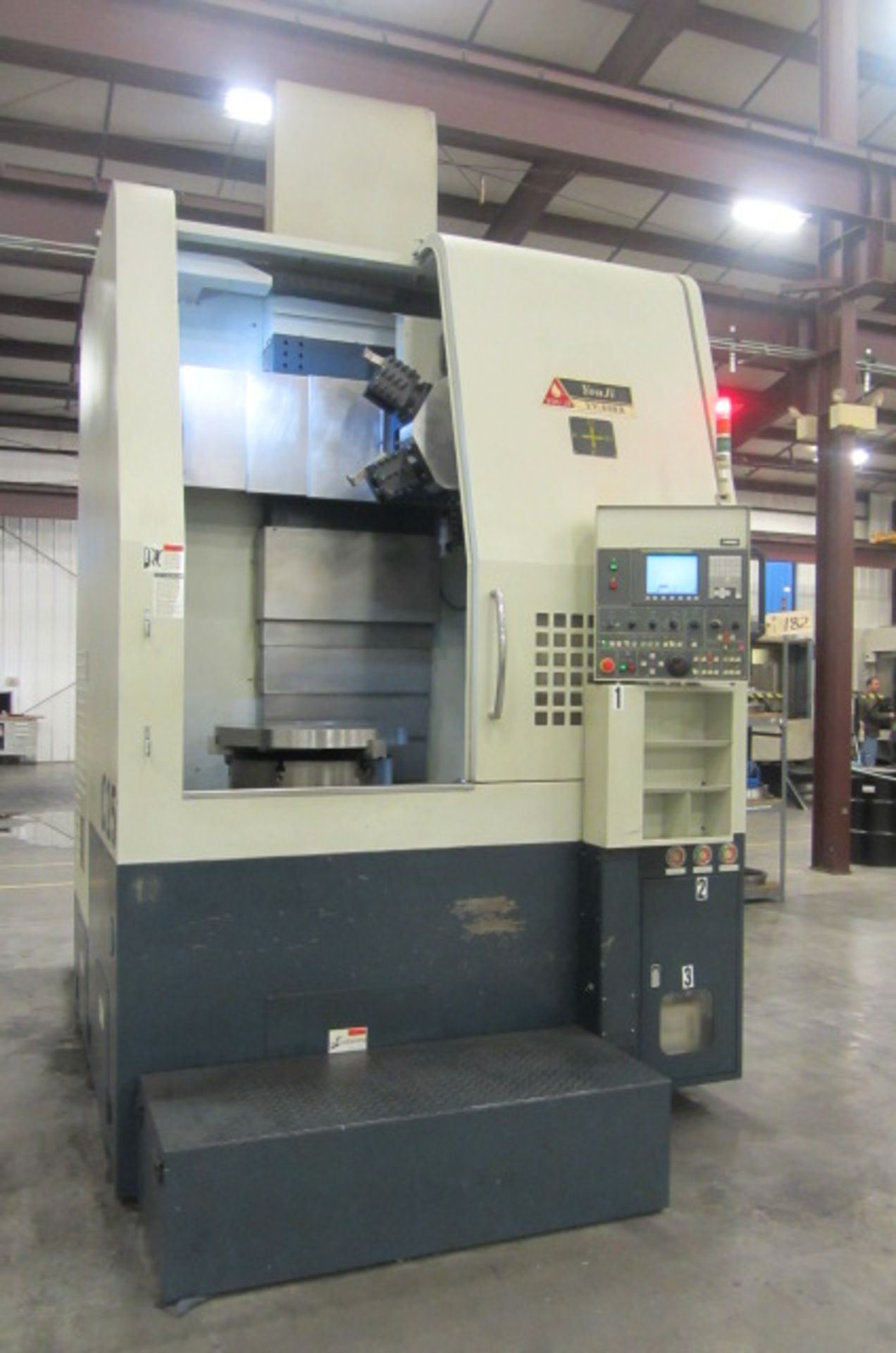 Youji Model YV600A CNC Vertical Turning Center with 24'' 3-Jaw Power Chuck, Approx 33'' Max.