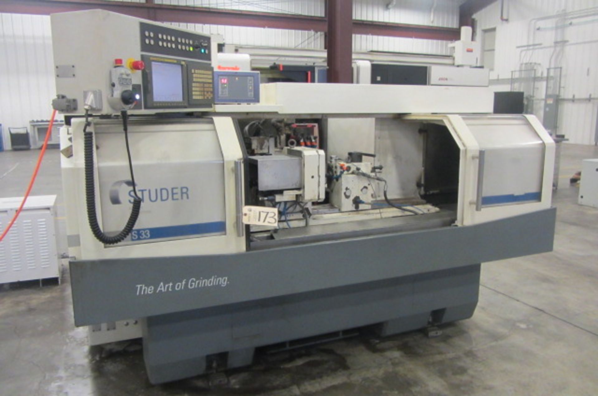 Studer Model S33 CNC Cylindrical Grinder with 14'' Swing x 32'' Centers, Angle Head, Probe, Paper - Image 5 of 7