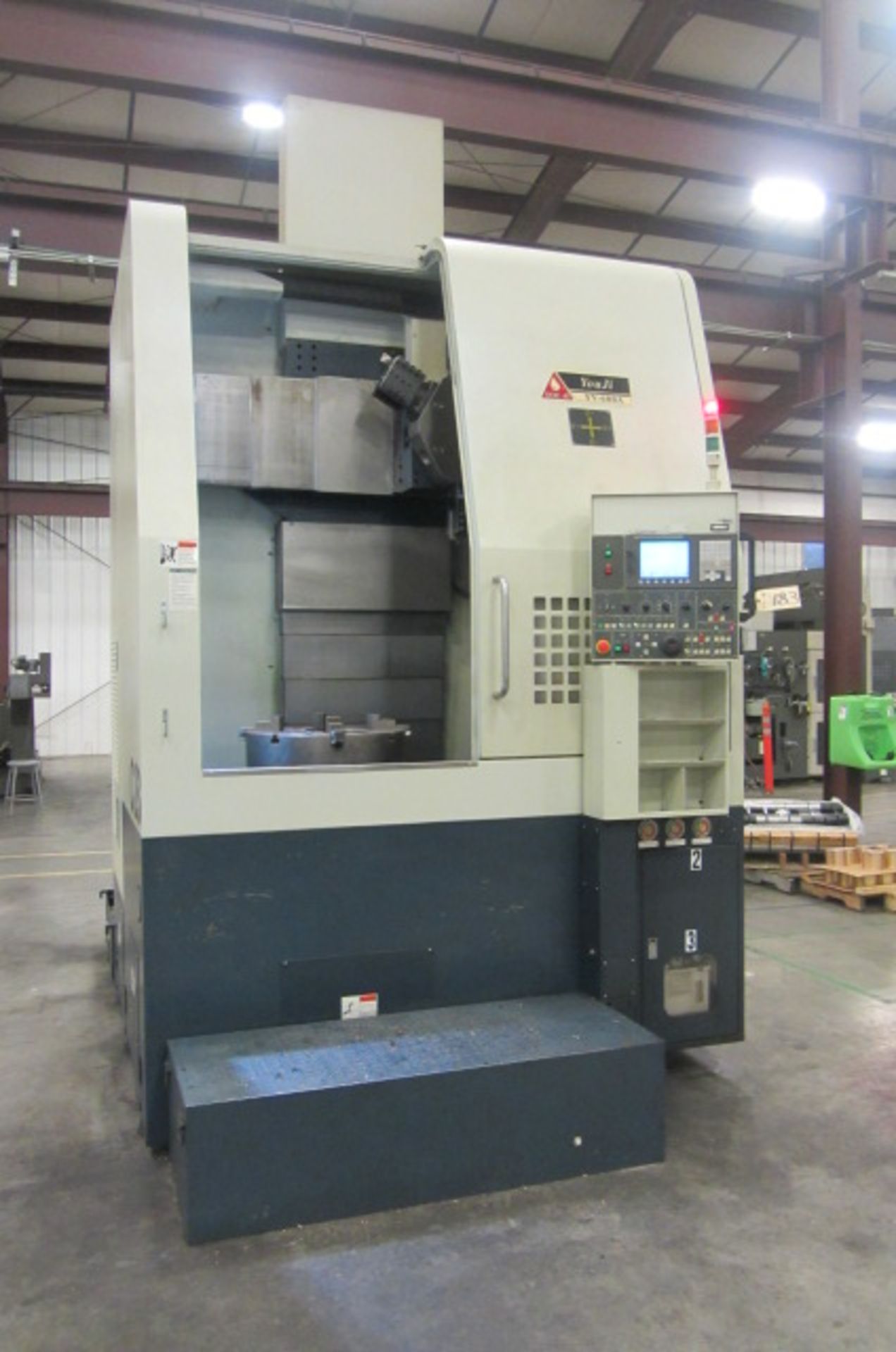 Youji Model YV600A CNC Vertical Turning Center with 24'' 4-Jaw Power Chuck, Approx 33'' Max.