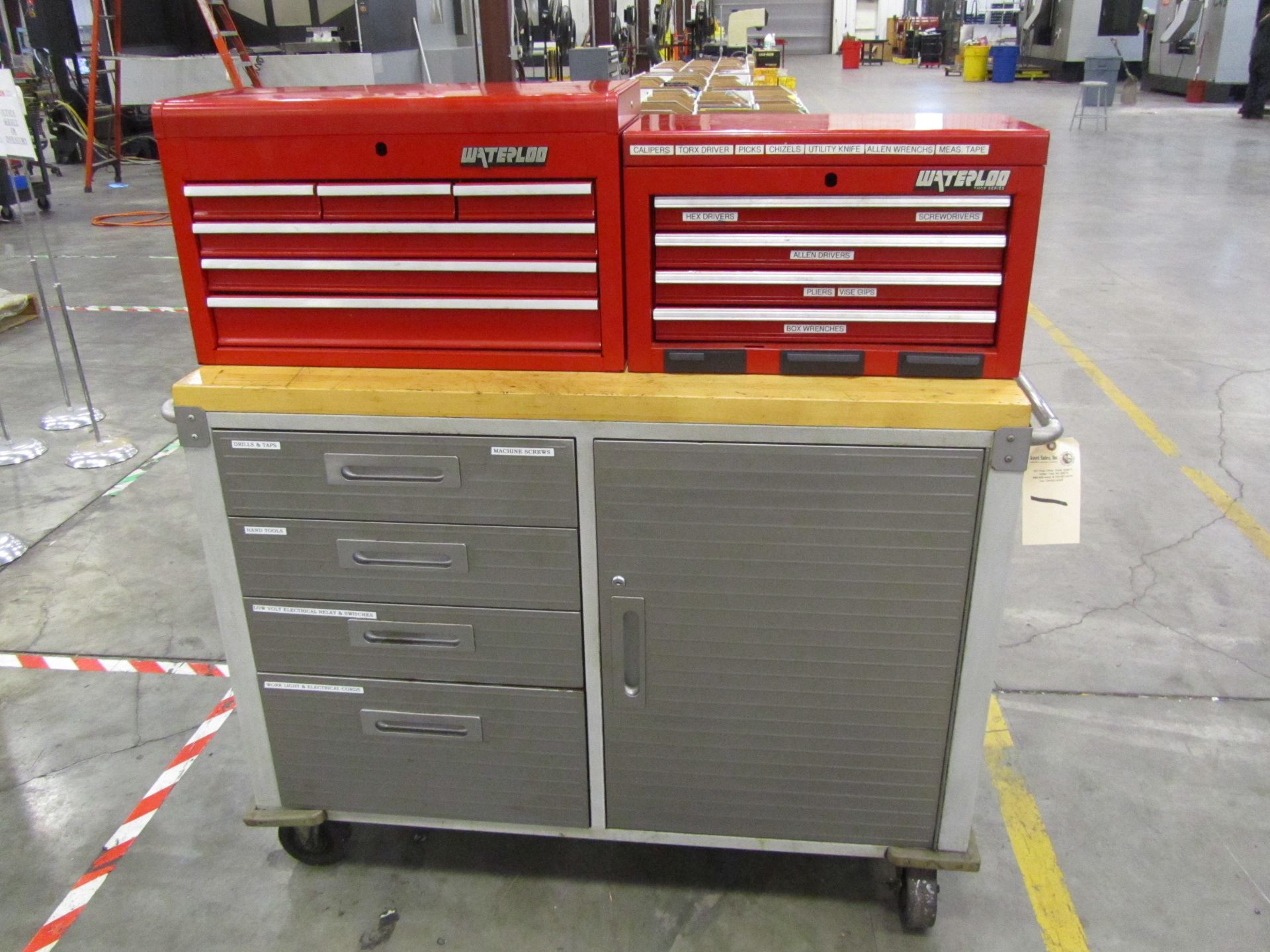 Portable 5 Drawer Tool Chest & (2) 4 Drawer Top Boxes