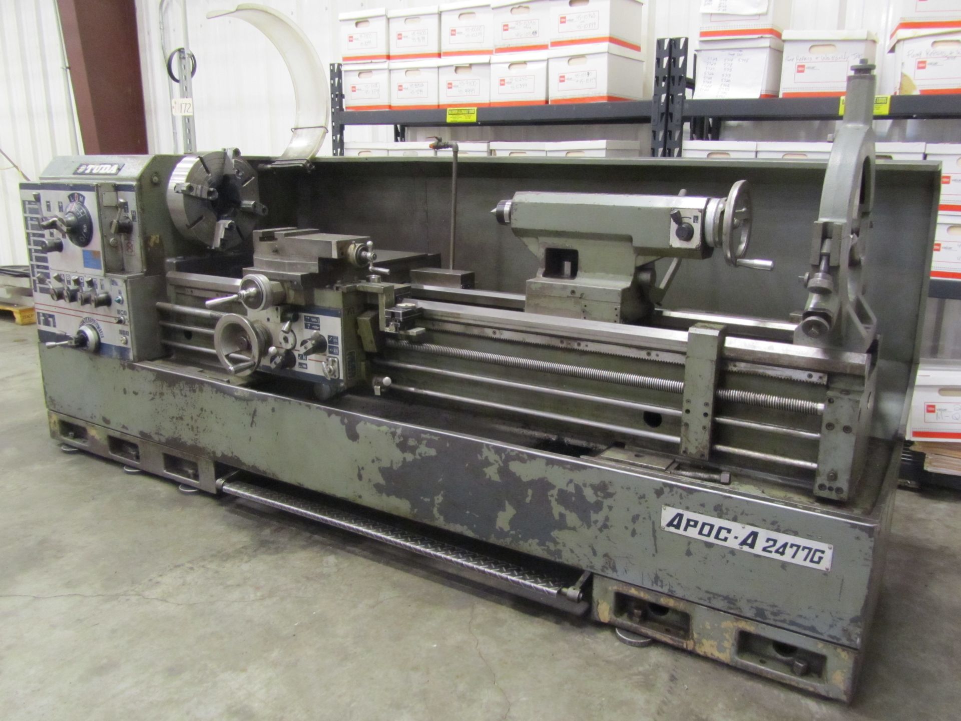 Tuda Model APOC-A2477G 24'' Swing x 77'' Centers Gap Bed Engine Lathe with 2-3/4'' Spindle Bore,