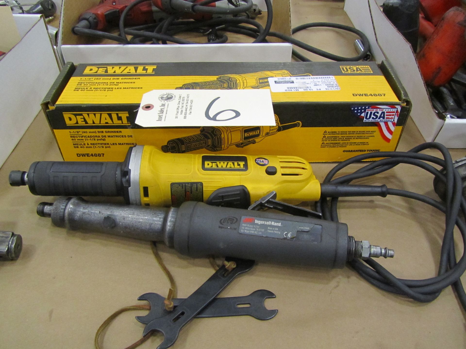 (1) Dewalt Electric Die Grinder & (1) Pneumatic Die Grinder