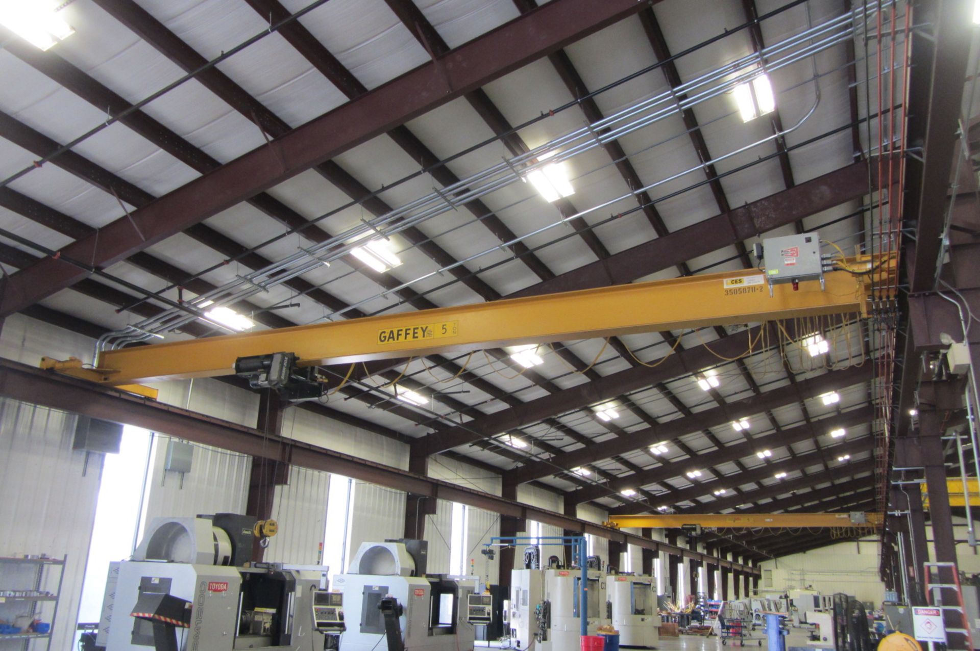 Gaffey 5-SGTRDD-45 5 Ton Single Girder Top Running Bridge Crane with 45' Span x 14' Clearance