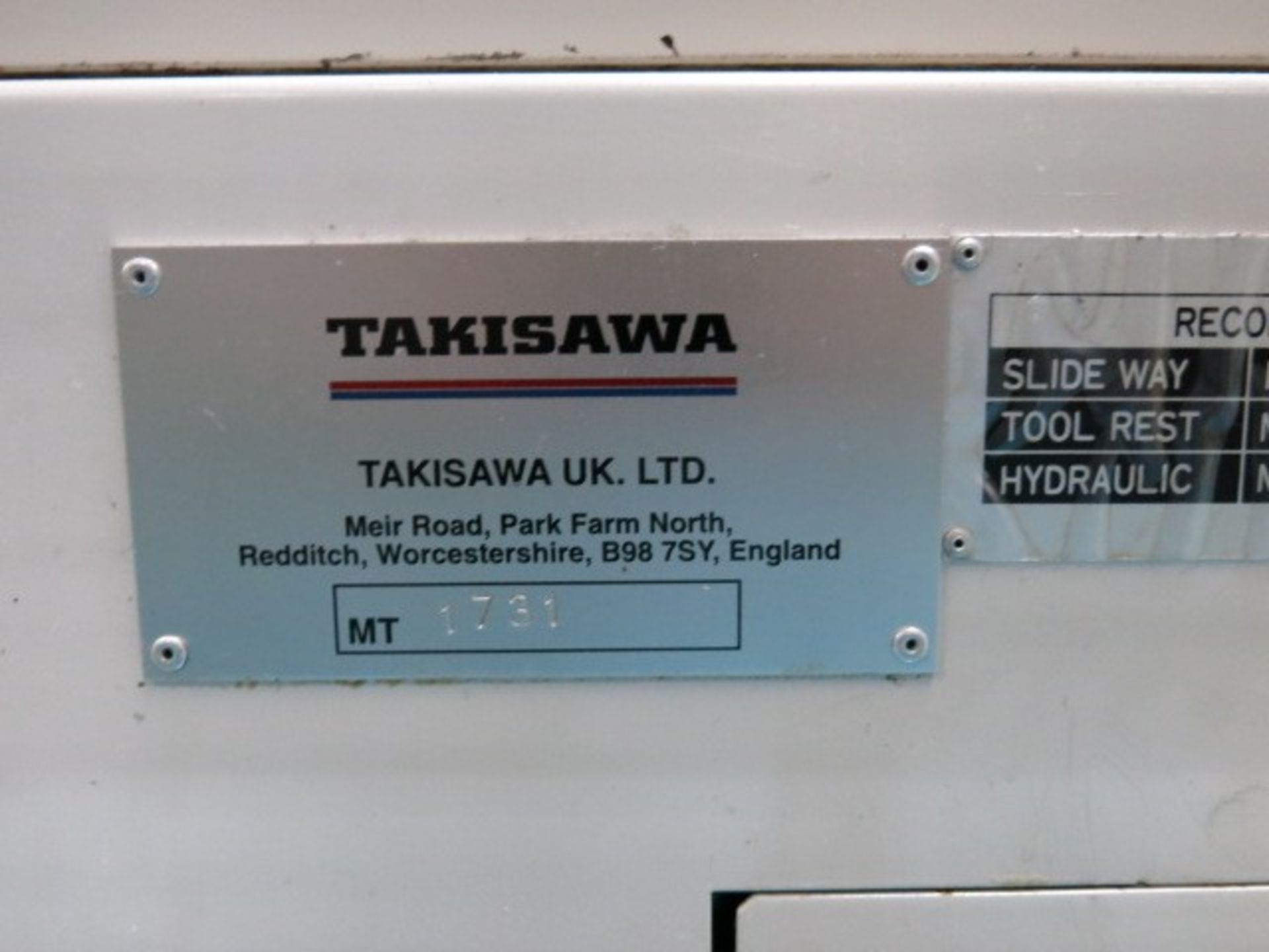 Takisawa Model TC 200 CNC Turning Center with Capacity to 8'' (210mm) Chuck (Not Included), Approx - Image 3 of 6