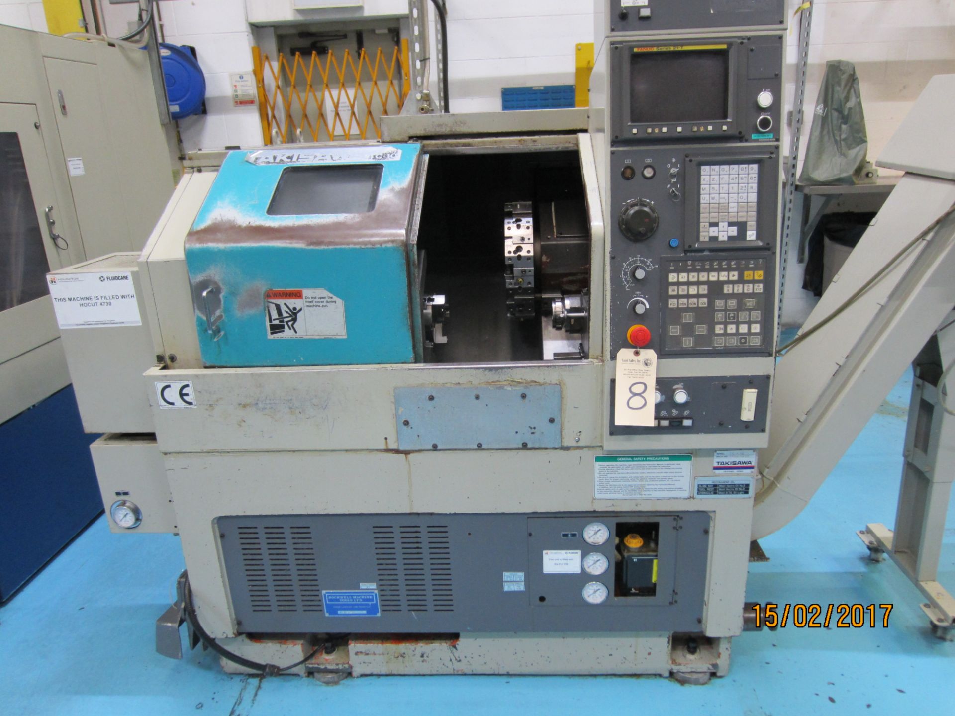 Takisawa Model TC-10 CNC Turning Center with 5'' (120mm) 3-Jaw Power Chuck, Approx 12'' (300mm)