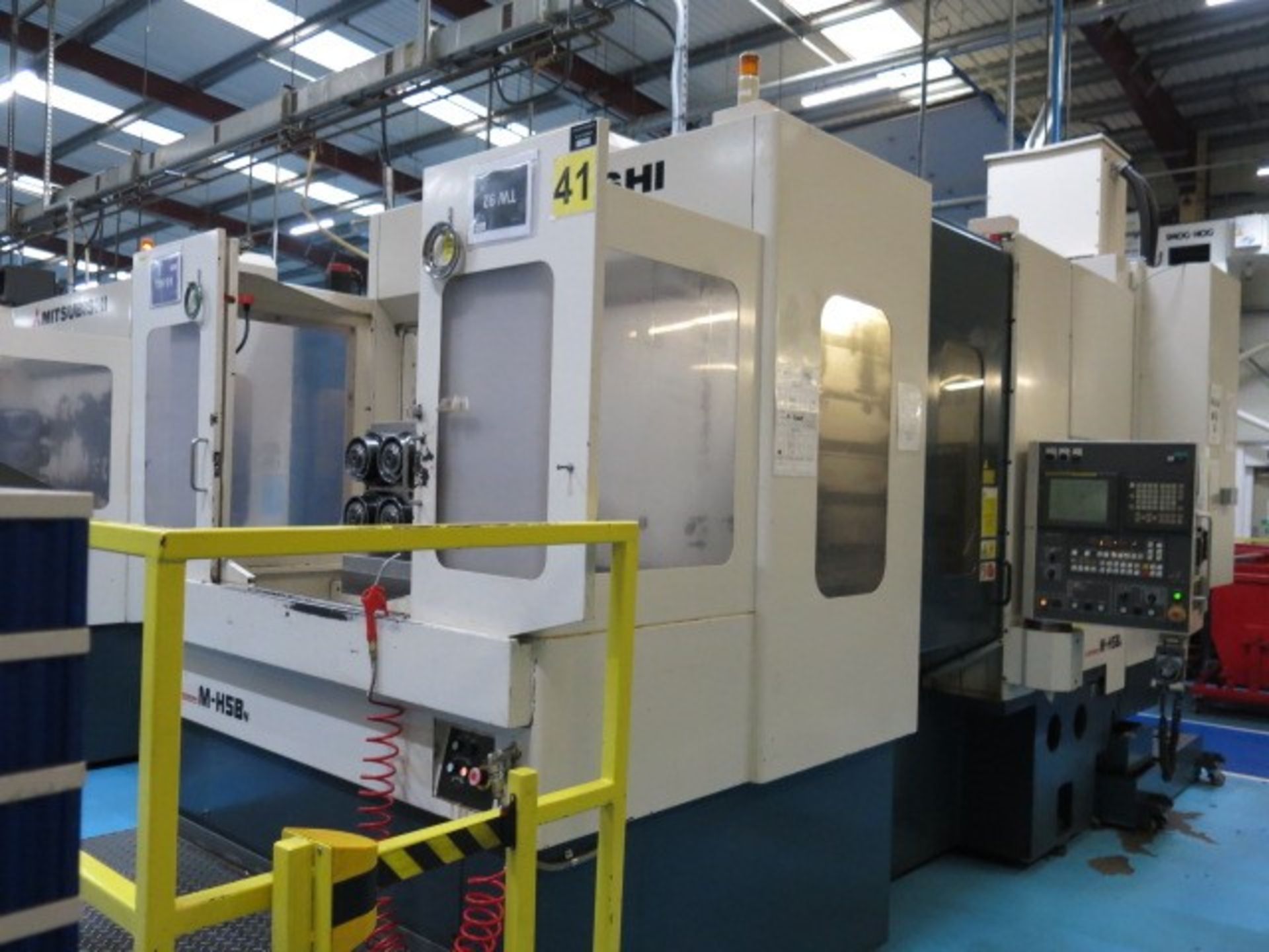 Mitsubishi Model M-H5BN CNC Horizontal Machining Center with (2) 19.6'' x 19.6'' Pallets, 360 Degree