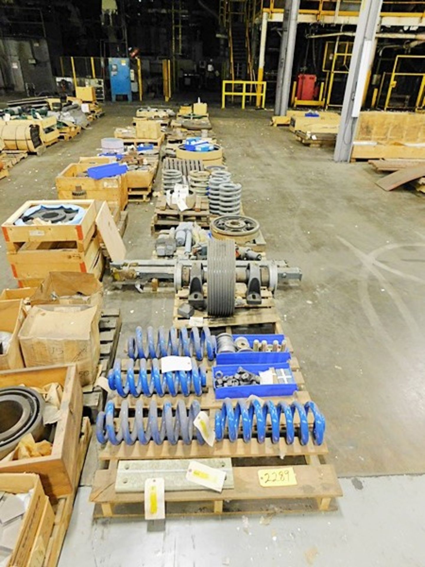 (13) Pallets of Springs, Gears & Pulleys